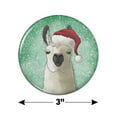thumbnail image 3 of Fa La La La Llama Christmas Santa Hat Kitchen Refrigerator Locker Button Magnet, 3 of 5