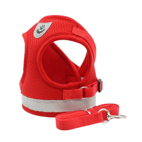 Yeacher Dog Harness No-Pull Pet Harness Step-in Air Dog Harness, Soft Mesh Cat Harness, Step in Vest Harness Adjustable Outdoor Pet Vest, Reflective Harness for Pet Puppy , (Red,XL)