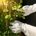 thumbnail image 5 of Long-Gardening-Gloves for Women/Men - Thorn Proof Cowhide Leather Rose/Blackberry Pruning Heavy Duty Gloves Thick Palm Gauntlet Garden Work Gloves with Forearm Protection (White-X-Large), 5 of 7