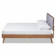 thumbnail image 2 of Baxton Studio Modern Queen Size Platform Bed With Navy Blue And Walnut Brown, 2 of 7