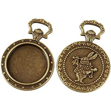 

10pcs 20mm Vintage Tibetan Style Alloy Pendant Cabochon Bezel Settings Nickel Free Antique Bronze Flat Round Tray