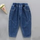 thumbnail image 2 of Odeerbi 2-10 Años Niños Niñas Pantalones Vaqueros Jogger Color Sólido Cintura Media Vaqueros Con Bolsillo, 2 of 9