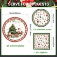 thumbnail image 3 of Xjoviative 60PCS Christmas Party Supplies Paper AFN1Plates and Christmas Tree Red Green Disposable Paper Dinner Plates Dessert Plates and Napkins for Winter Christmas Party Decorations Serves 20, 3 of 3