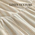 thumbnail image 5 of JJCOITR Farmhouse Shower Curtain with Ruffle Hem Linen Shower Curtains for Bathroom Country Vintage Rustic Natural Fabric, Cream-Beige Stripe 72" W x 72" L, 5 of 6
