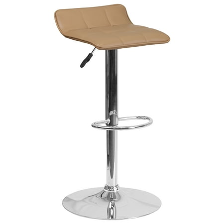 Blue Breakfast Bar Stools Flash Furniture Contemporary Vinyl Adjustable Height Barstool with Chrome Base, Multiple Colors ()
