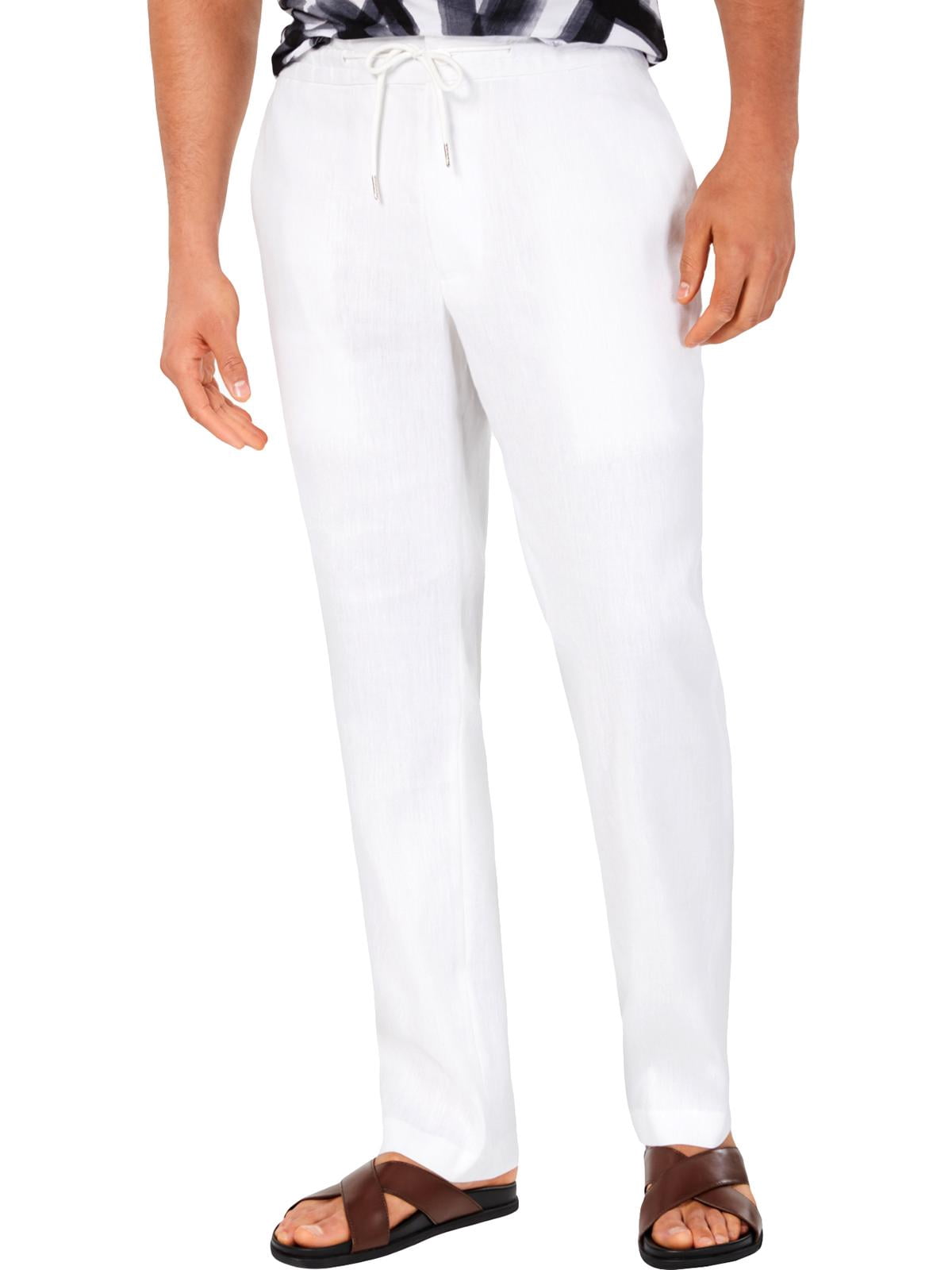 Alfani Mens Linen-Blend Drawstring 