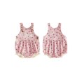 thumbnail image 2 of Loicainy Infant Baby Girl 1st Birthday Overall Romper 6 12 18 Months Letter Embroidery Sleeveless Bodysuit, 2 of 9