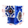 thumbnail image 2 of Reducer Worm Gear High Torque Gearbox Reducer Ratio For NEMA23 Motor + Shaft Sleeve Adaptor 8*11mm ,Low Noise - RATIO 15-1_60 X 60 FOR NEMA23, 2 of 6