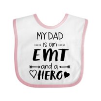 Inktastic My Dad is an Emt and a Hero Boys or Girls Baby Bib