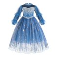thumbnail image 1 of Ropa de invierno Elsa Snow Queen Vestido de princesa Elsa de terciopelo de manga larga para niñas Lentejuelas degradadas brillantes Party Snowflake Dress120 Gao Jinjia LED, 1 of 2