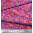 thumbnail image 2 of Soimoi Viscose Chiffon Fabric Periwinkle Floral Print Fabric by Yard 42 Inch Wide, 2 of 3