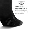 thumbnail image 2 of Feetures Merino 10 Cushion Crew Sock- Wool Sock for Women & Men, Hiking & Running, Targeted Compression (1 Pair) M, Charcoal, 2 of 6
