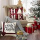 thumbnail image 4 of Set of 4 Christmas Cushion Covers, Linen Decorative Throw Pillow Covers Santa Claus Cushion Cover Decorative Pillow Case for Sofa Couch Bedroom Living, 4 of 4