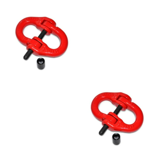 Ruiboury Red Grade 80 Alloy Steel Hammerlock Coupling Link Connection Hoisting Buckle Hook Hoisting Buckle Strong Durable 1.12T 2Set