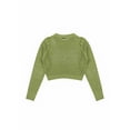 thumbnail image 4 of Forever 21 Open-Knit Crochet Sweater, Color-Grass Green, Size-S, 4 of 6