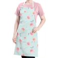 thumbnail image 5 of Pioneer Flower Floral Print Pattern Apron for Women and Men, Cotton Linen Waterproof with Pockets, Adjustable, 33x27 Inch for Kitchen, Gardening, BBQ, Salon, 5 of 6