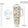 thumbnail image 6 of 40oz Insulated Stainless Steel Tumbler with Handle, Straw & Leakproof Lid - Cow Skull Western Design, Reusable Cup for Coffee & Cold Drinks, Cowgirl Women''s Gift, 6 of 6