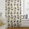thumbnail image 6 of Yellow Floral Sheer Curtains 108 Inches Extra Long, Abstract Flower Leaf Plant Light Filering Curtains, Privacy Drapes Simi Floor to Veiling Curtain for Living Room Bedroom Large Window Treatment, 6 of 9