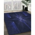 thumbnail image 3 of Ahgly Company Machine Washable Indoor Round Transitional Night Blue Area Rugs, 8' Round, 3 of 7