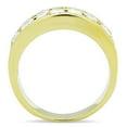 thumbnail image 3 of IP Gold(Ion Plating) Stainless Steel Ring with Top Grade Crystal in Clear for Women Clear Stone Color Style TK1386 Size 8, 3 of 4