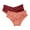 Orange, variant on uublik Value 2-Pack, Thong Panties for Women No Show Thong Lace Panties Breathable Comfortable Underwear Womens