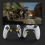 Prociv 10 in 1 Metal Thumbsticks for PS5 Edge Controller, 6 Analog Stick Joystick 4 Back Paddles Triggers Buttons Interchangeable Replacement for PS5 Edge Controller (Gold)