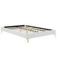 thumbnail image 6 of Modway Amber Performance Velvet Queen Platform Bed in White, 6 of 10