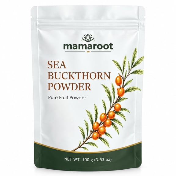 MamaRoot Sea Buckthorn Powder, Pure Fruit Powder, 3.53 oz (100 g)