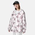 thumbnail image 4 of Pofeuu Pink Butterflies (2) Print Sun Protection Outdoor Lightweight Full Zip UV Cooling Hoodie Long Sleeve Summer Clothing for Outdoor Hiking-Medium, 4 of 5