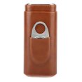thumbnail image 1 of Humidor de puros forrado de madera de cedro, estuche de cuero para puros, cortador de puros de acero inoxidable, Humidor portátil, 1 of 5