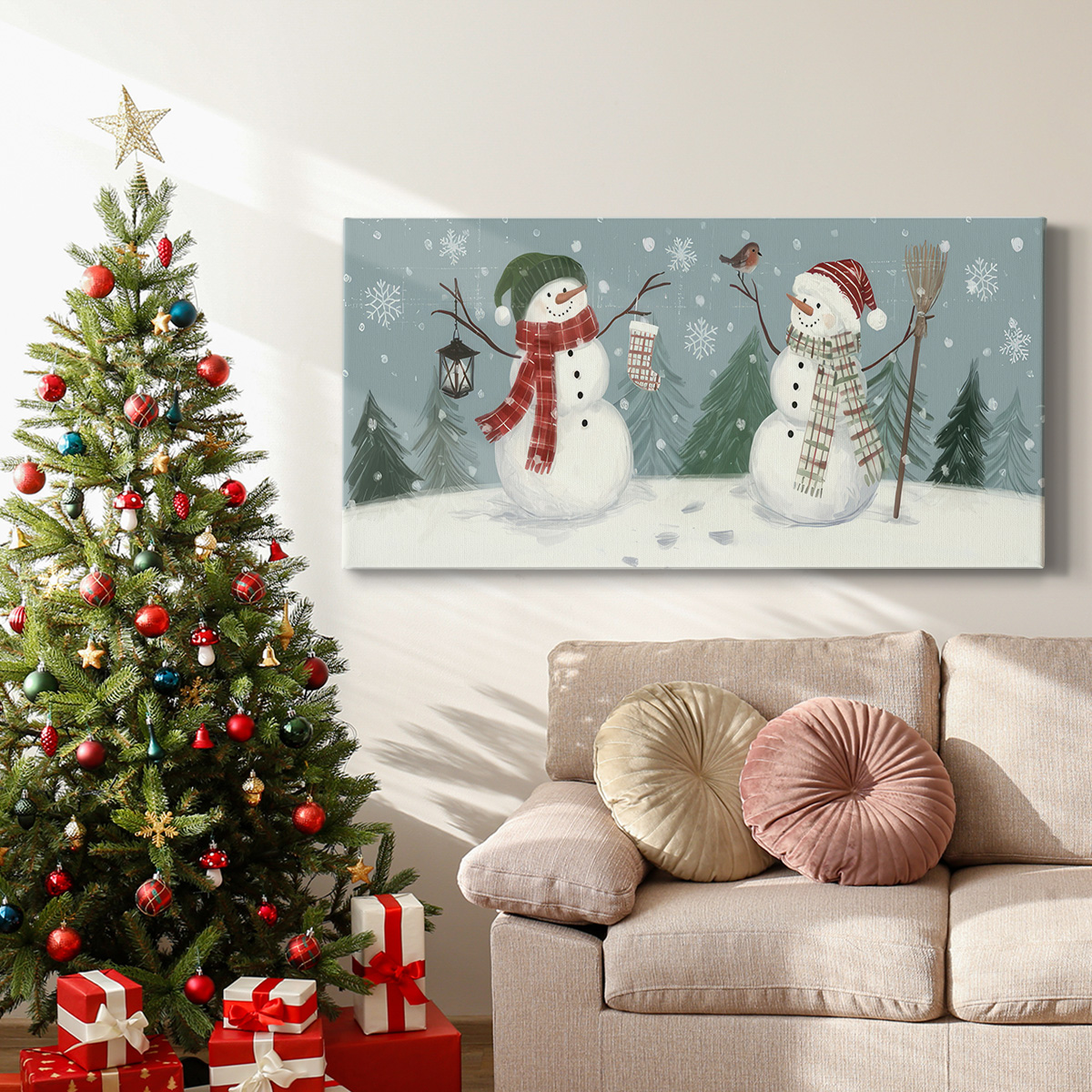 Jolly Snowman Collection D- Gallery Wrapped Canvas