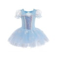 thumbnail image 4 of ATAIKU 3-9Y Kids Girls Princess Ballet Dress Short Sleeve Leotards Skirted Tutu Dancewear Halloween Christmas Party Dress, 4 of 14