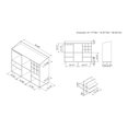 thumbnail image 3 of Carson 7-Shelf Wood Buffet with Bottle Rack, Natural Oak, 3 of 8