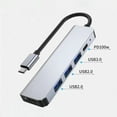 thumbnail image 4 of Station d'Accueil Type C Concentrateur USB Convenant à E Ordinateur Portable Mac Station d'Accueil 5 en 1, 4 of 5