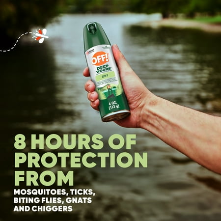 OFF! Deep Woods Long Lasting Prote Countion 25% Deet Inse Count Repellent VIII Aerosol, 4 oz