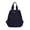 Deep Blue, variant on Tibvox Drawstring Bucket Bag with Nylon Shell, Shoulder Crossbody Wear and Front Pocket Layout for Shopping Day Use Daily