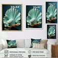 thumbnail image 4 of Designart "Verdant Clam Seabed Gems I" Clam Floater Framed Wall Decor, 4 of 5