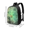 thumbnail image 4 of YFYANG 17" Laptop Backpack, Green Vintage Flowers Fashion Travel Work Backpack with USB and Headphone Cable Interface for Men and Women, 4 of 8