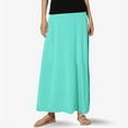 thumbnail image 3 of YUTK Women Maxi Skirt Long Flowy Pleated High Waisted with Pockets Summer Casual Elastic Waist A-Line Skirts Mint Green S-Xl, 3 of 8