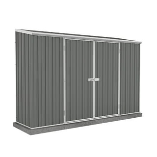 Rubbermaid Outdoor Large Vertical Storage Shed, Resin, Sandstone & Onyx, 4  ft. x 2.5 ft. 
