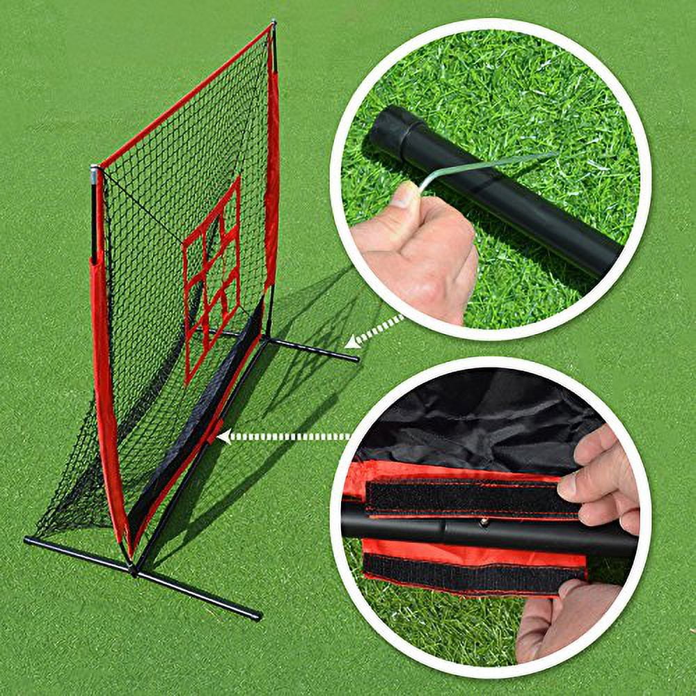 Sunrise 5' x 5' Baseball and Softball Practice Net with Strike Zone Target and Carry Bag