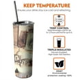 thumbnail image 4 of Retro 20 Oz Skinny Tumbler with Lid and Straw - Insulated Water Bottle- Insulated Travel Coffee Mug, 4 of 5