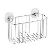 InterDesign iDesign Power Lock Silver Stainless Steel Shower Basket