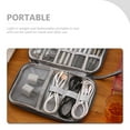 thumbnail image 3 of DINHEAROM 1Pcs Grey Cloth Portable Cable Organiser Bags for General Users, 3 of 8