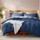 thumbnail image 1 of Juego de funda nórdica Nestl Full con relleno - Azul marino, 4 piezas (80 x 90 cm) y 2 fundas de almohada con edredón alternativo de plumón blanco, ultra suave, para todas las estaciones., 1 of 1