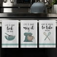 thumbnail image 5 of Sm:)e Coffee Quote Funny Text Kitchen Dish Towels 18 x 26 Inch Housewarming Hand Tea Towels for Cooking Baking Set of 4, 5 of 6