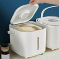 thumbnail image 4 of Bac de Rangement pour Riz Seau de Stockage de Grains avec Poignée Organisation de Garde-Manger pour Grains Noix Riz, 4 of 9
