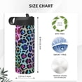 thumbnail image 4 of Lsque Rainbow Animal Skin Pattern 18oz Sports Insulated Kettle With Straw Insulated Water Bottle Insulated Tumbler For Men Womans Sports Insulated Kettle, 4 of 8