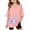 Y164-Pink, variant on FYDUU Soft Girls Tops Casual Short Sleeve T Shirts Round Neck Graphic Print T-Shirt Top Everyday Wear School Comfortable Tees Trendy Tops Tees