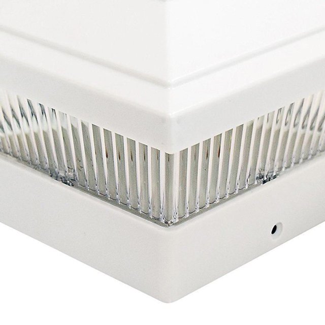 Lámpara de pilar de luz de columna solar LED Decoración de jardín de patio de villa al aire libre (blanco) Likrtyny Para estrenar